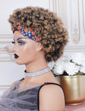 #1b/27 Headband Wig Human Hair 3A Kinky Curly Wigs (WITH FREE TRENDY HEADBAND)