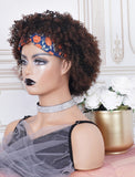 #1b/4 Headband Wig Human Hair 4C Kinky Curly Wigs (WITH FREE TRENDY HEADBAND)