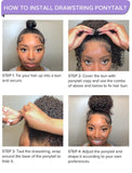 Kinky Curly Drawstring Ponytail Human Hair Extensions