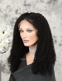 New Arrival Curly Human Hair Lace Front Wigs Middle Parting