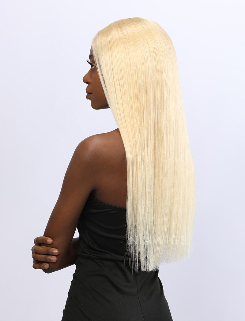 Yolanda Remy Hair 20 Inches Lace Front Wig #613 Honey Blonde
