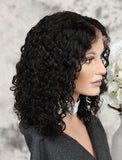 Fashion Bob Glueless Full Lace Wigs Human Hair Curly Bob Wig