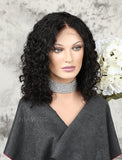 Fashion Bob Glueless Full Lace Wigs Human Hair Curly Bob Wig