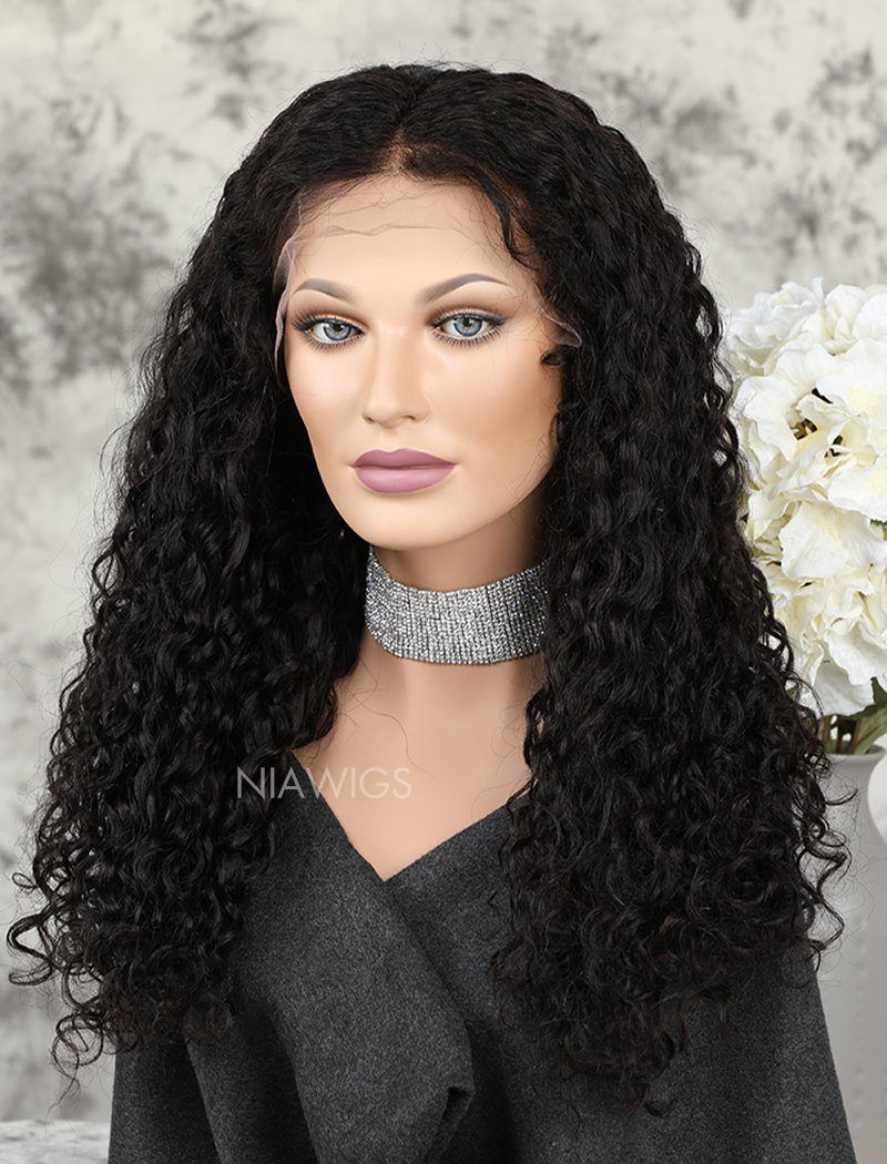 Loose Curly Brazilian Human Hair Glueless Full Stretchable Wigs
