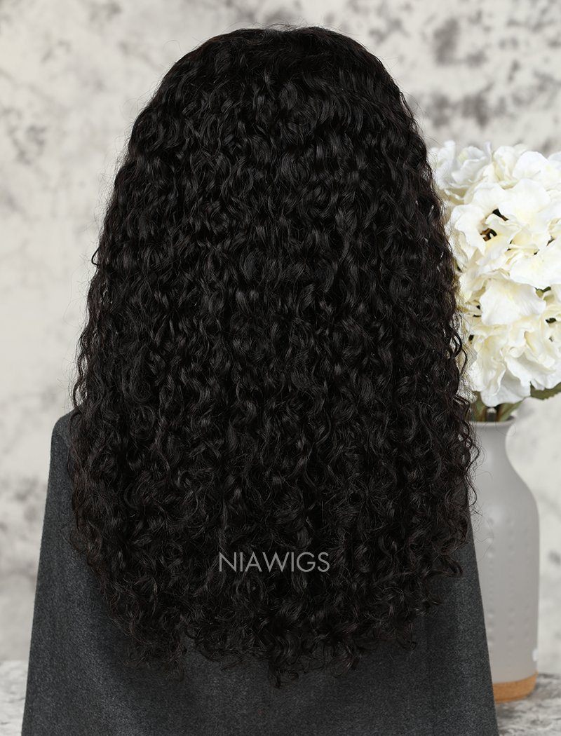 Loose Curly Brazilian Human Hair Glueless Full Stretchable Wigs