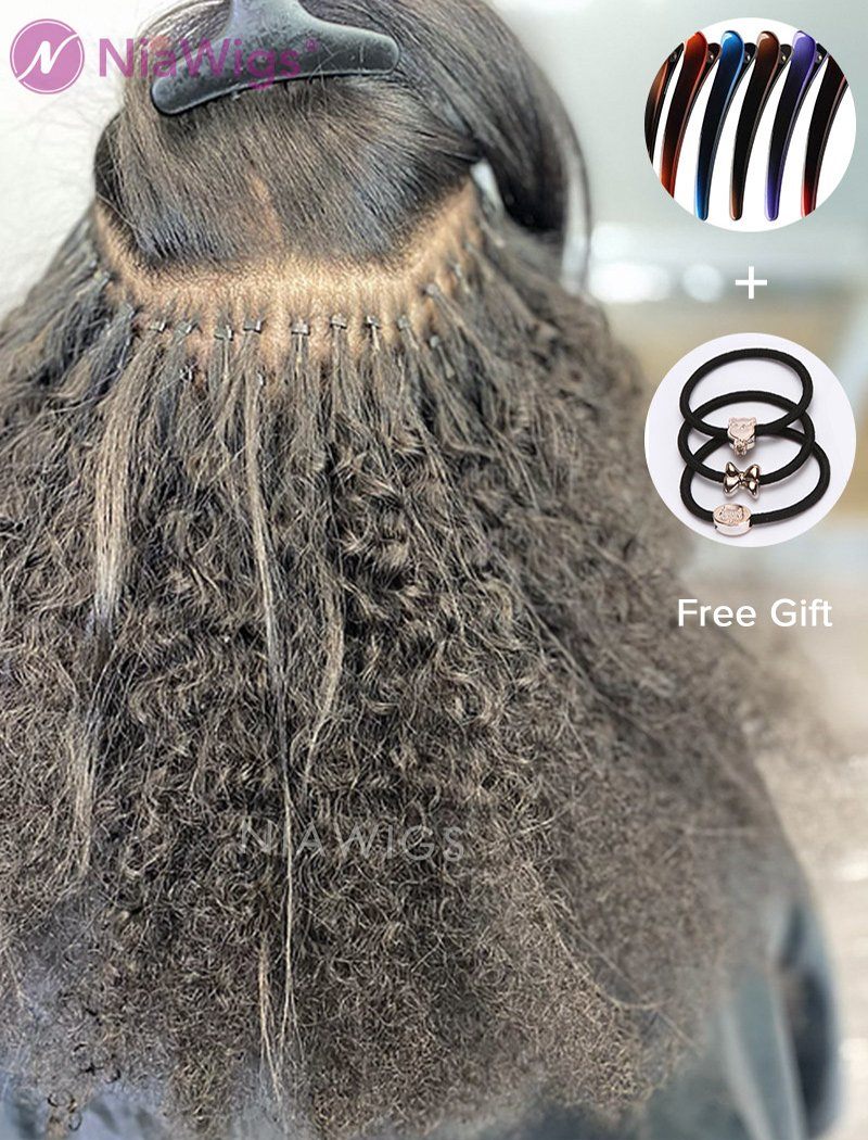 14" Or 18" I-Tip Human Hair Extensions - 100% Human Hair With Free Micro Beads