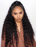 Clearance Curly Human Hair Glueless Full Lace Wigs With Baby Hair