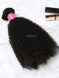 Hair Weft Bundles Natural Color Brazilian Afro Kinky Curly Human Hair