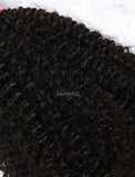 Hair Weft With Lace Closure Natural Color Brazilian Kinky Curly Human  Hair