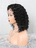 Curly Human Hair 5x5 Inches Lace Front Wigs Free Parting