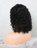 Curly Human Hair Lace Front Wigs Free Parting With Removeable Bands