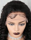Natural Wave Human Hair Glueless Full Lace Wigs Free Parting With Baby Hair