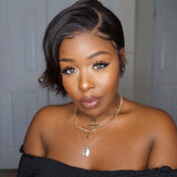 100% Human Hair Bob Wig 13X6 Inches Lace Front Wigs with Baby Hair