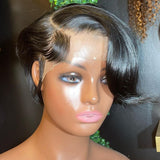 100% Human Hair Bob Wig 13X6 Inches Lace Front Wigs with Baby Hair