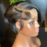 100% Human Hair Bob Wig 13X6 Inches Lace Front Wigs with Baby Hair