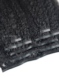 Seamless PU Weft Clip-In Hair Extensions Brazilian Human Hair Kinky Straight