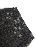 Seamless PU Weft Clip-In Hair Extensions Brazilian Human Hair Kinky Straight