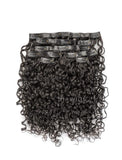 Seamless PU Weft Clip-In Hair Extensions Brazilian Human Hair Loose Curly