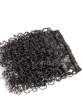 Seamless PU Weft Clip-In Hair Extensions Brazilian Human Hair Loose Curly