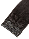 Seamless PU Weft Clip-In Hair Extensions Brazilian Human Hair Yaki Straight