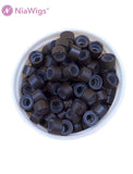 100 Pcs Silicone-Lined Beads For I Tip/Micro Rring Hair Extensions