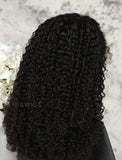 Tight Curls Human Hair Glueless Full Stretchable Wigs With Preplucked Natural Hairline