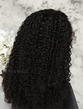 Tight Curls Human Hair Glueless Full Lace Wigs With Preplucked Natural Hairline