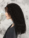 Tight Curls Human Hair Glueless Full Stretchable Wigs With Preplucked Natural Hairline