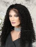 Tight Curls Human Hair Lace Front Wigs With Preplucked Natural Hairline