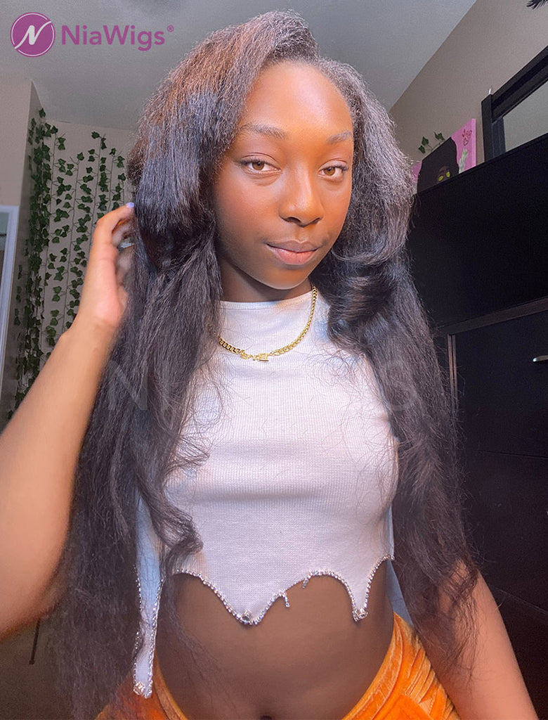 Kinky Straight Tape In Hair Extensions Human Hair Tape Ins For Black W