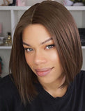 Emily Virgin Hair 10 Inches Lace Front Wig #4 Medium Brown