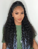 Clearance Curly Human Hair Glueless Full Lace Wigs With Baby Hair