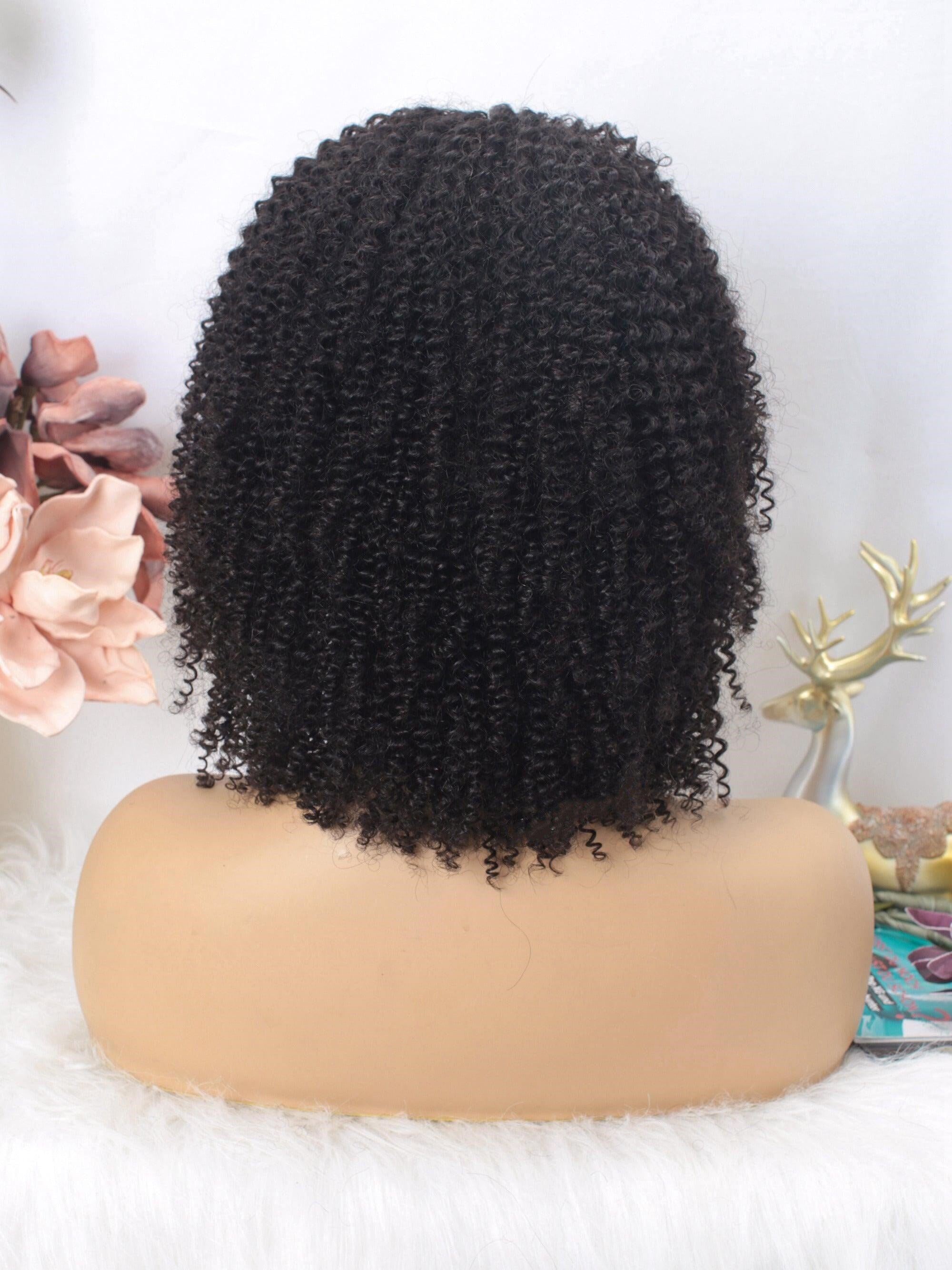 Clearance Headband Wig Afro Kinky Curly Human Hair Wigs