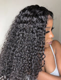 Clearance Curly Human Hair Glueless Full Lace Wigs With Baby Hair