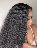 Clearance Curly Human Hair Glueless Full Lace Wigs With Baby Hair