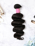 Hair Weft With Lace Closure Natural Color Deep Wave Brazilian Human Hair