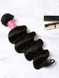 Hair Weft With Lace Closure Natural Color Deep Wave Brazilian Human Hair