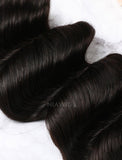 Hair Weft With Lace Closure Natural Color Deep Wave Brazilian Human Hair