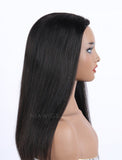 Silky Straight Human Hair 150% Density Stock Wig 3/4 Half Machine Made Wigs