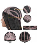 Silky Straight Stock Wig Human Hair Natural Color Machine Made Wigs