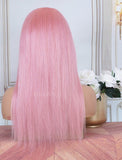 Pink Headband Wig Human Hair Wigs (WITH ONE FREE TRENDY HEADBAND)