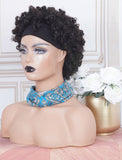 Pixie Short Human Hair Headband Wig Curly Wigs (WITH ONE FREE TRENDY HEADBAND)
