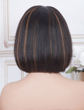 Highlight #30 Color Mixed Headband Wig Human Hair Bob Wigs (WITH FREE TRENDY HEADBAND)