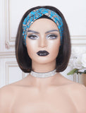 Highlight #30 Color Mixed Headband Wig Human Hair Bob Wigs (WITH FREE TRENDY HEADBAND)