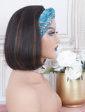 Highlight #30 Color Mixed Headband Wig Human Hair Bob Wigs (WITH FREE TRENDY HEADBAND)