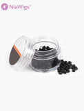 100 Pcs Silicone-Lined Beads For I Tip/Micro Rring Hair Extensions