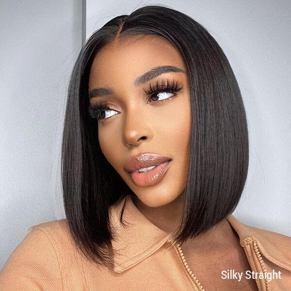 10A Grade Best Virgin Hair Short Bob Wig 13X6 Inches Deep Parting Lace Front Wigs
