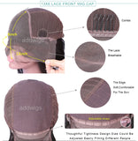 100% Human Hair Short Curly Bob Wig 13X6 Inches Deep Parting Lace Front Wigs with Baby Hair