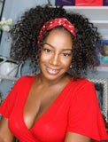 Loose Curly Headband Wig Human Hair Wigs (WITH ONE FREE TRENDY HEADBAND)
