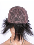 Silky Straight Stock Wig Human Hair Natural Color Machine Made Wigs